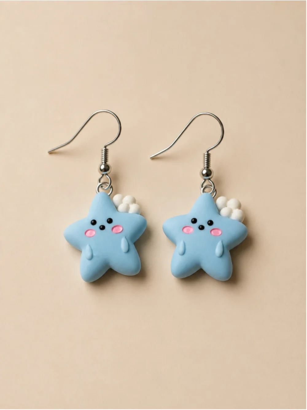 Women's Unbranded Star Earrings One Size Blue White